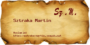 Sztraka Martin névjegykártya