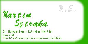 martin sztraka business card